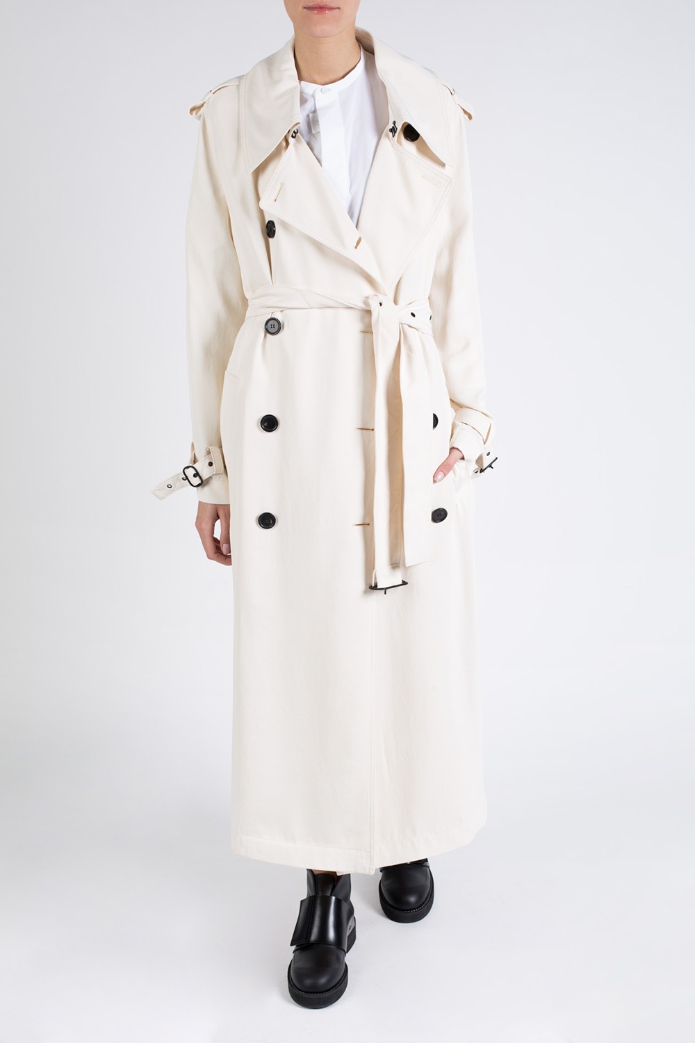 Acne Studios Long double-breasted trench coat | Women's Clothing